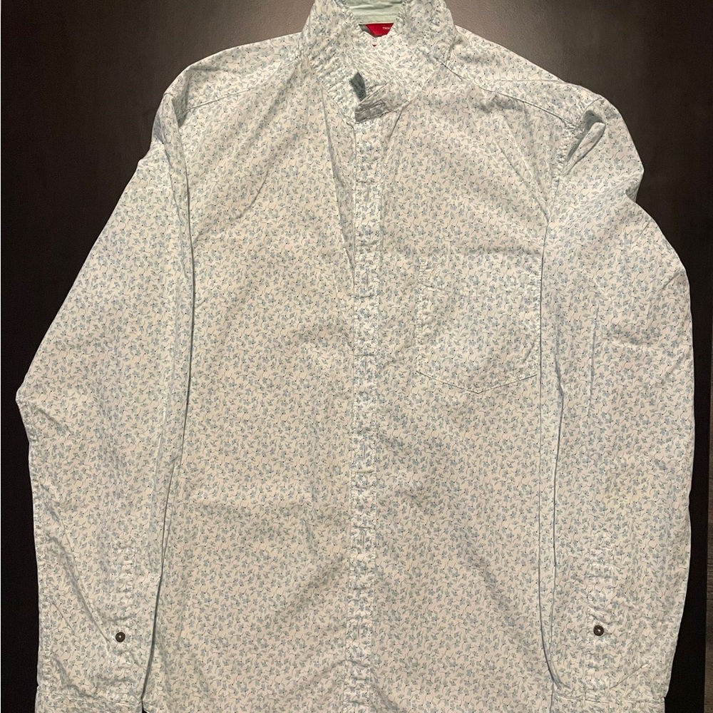 John Players White Floral Dress Shirt